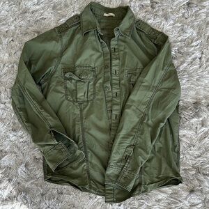 Green Military Style Men's Jacket